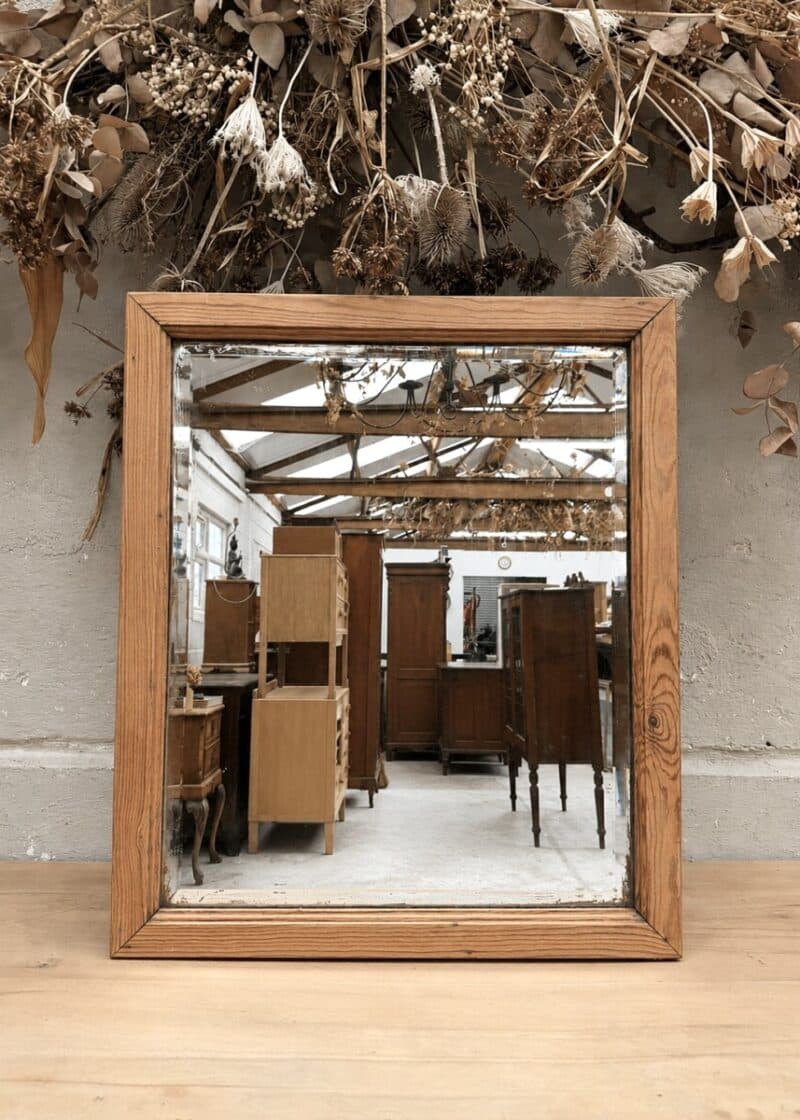 Pine wall mirror