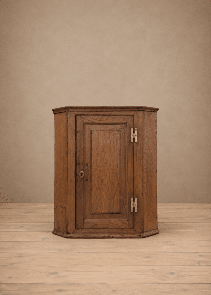 Oak corner cupboard