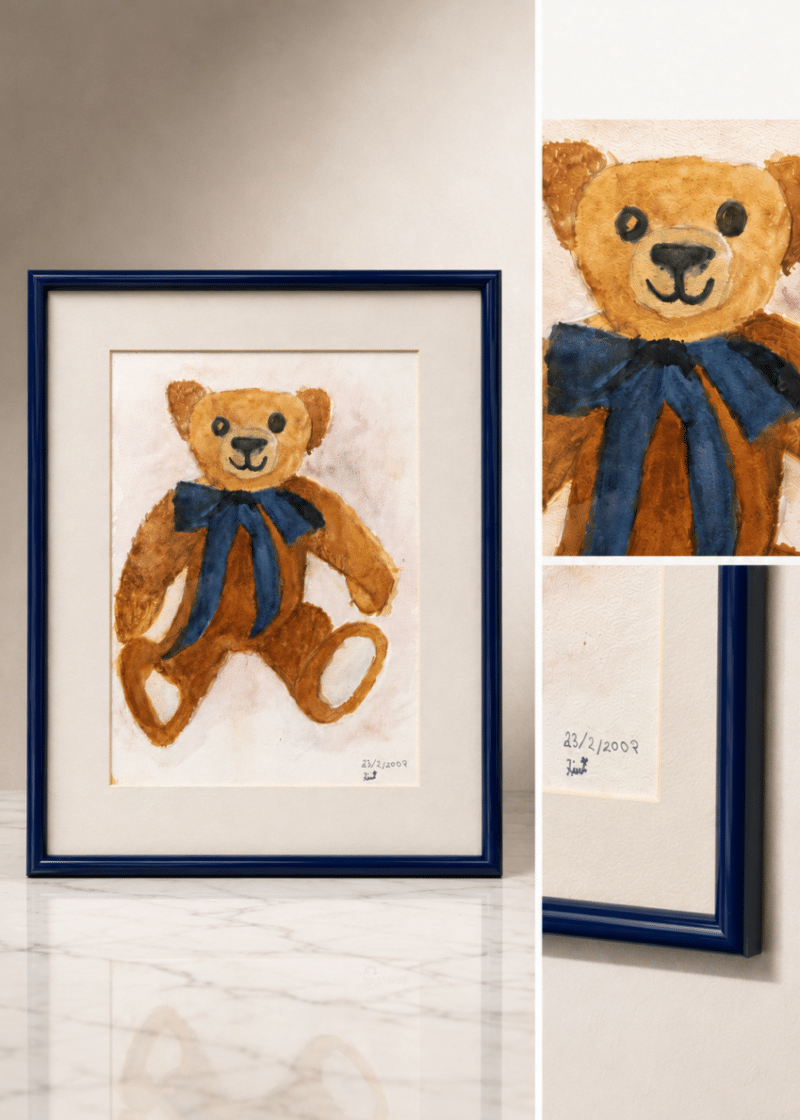 Teddy bear original painting