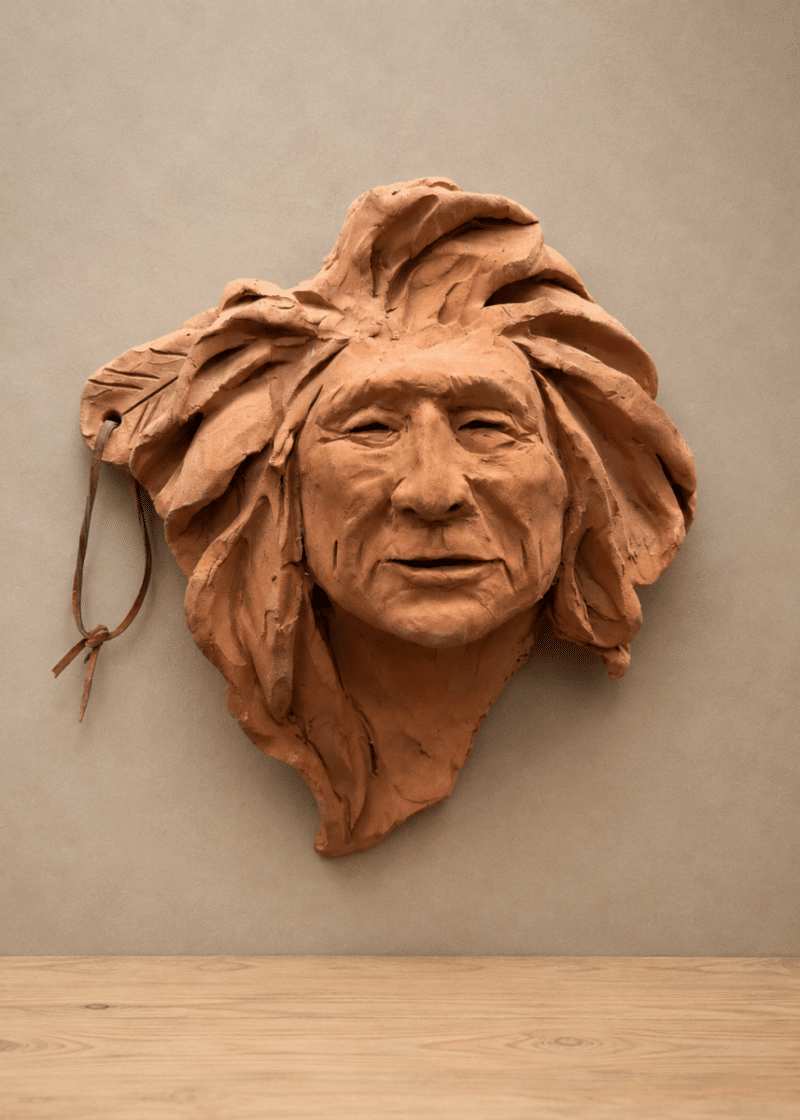 Terracotta Native Indian plaque