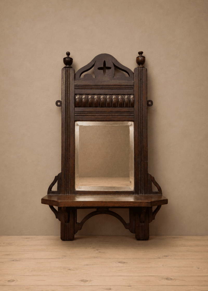 Edwardian mahogany wall mirror