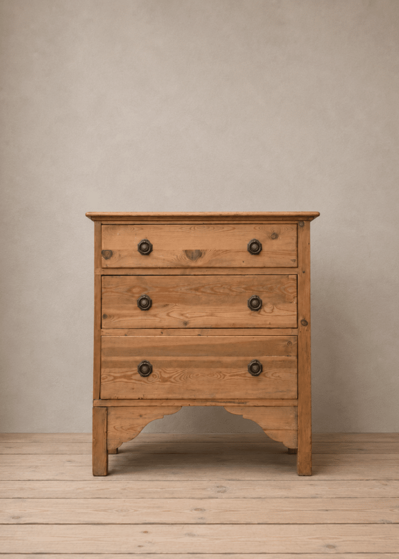 Pine farmhouse chest of drawers