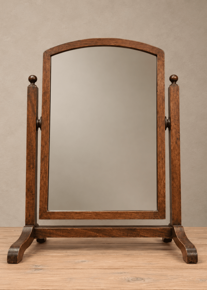 Oak dressing table mirror