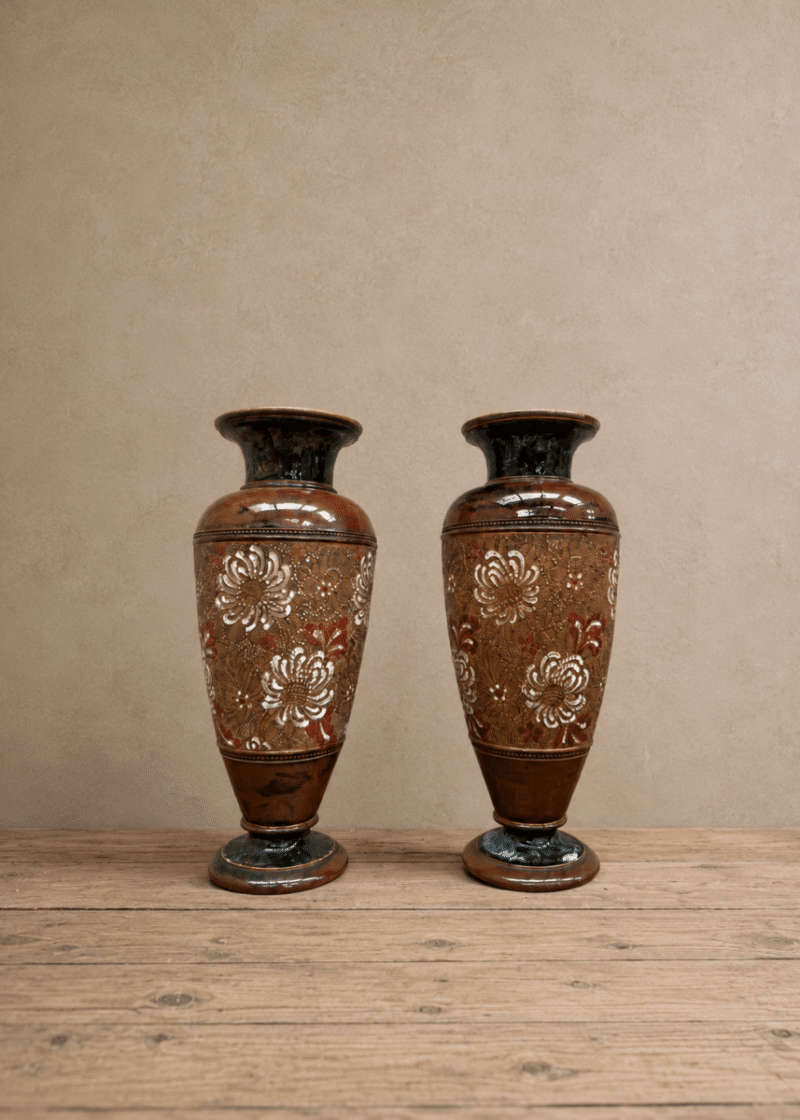 Royal Doulton Lambeth stoneware vases