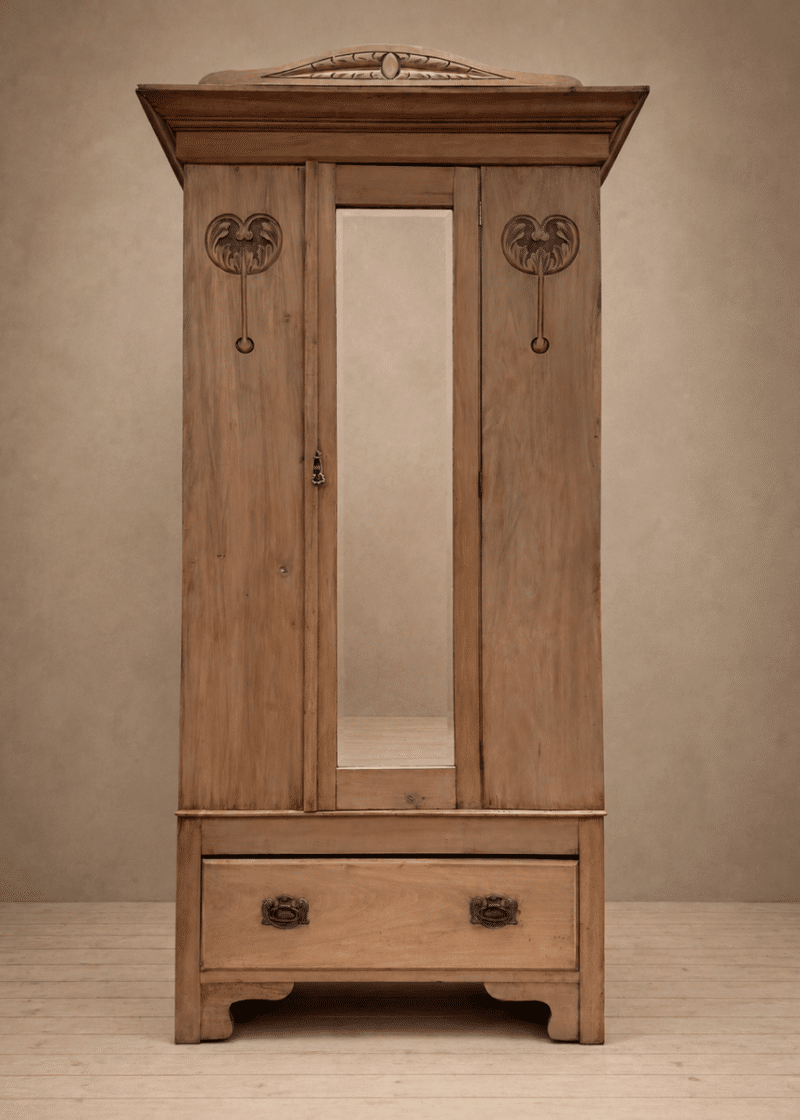 Art Nouveau compact wardrobe