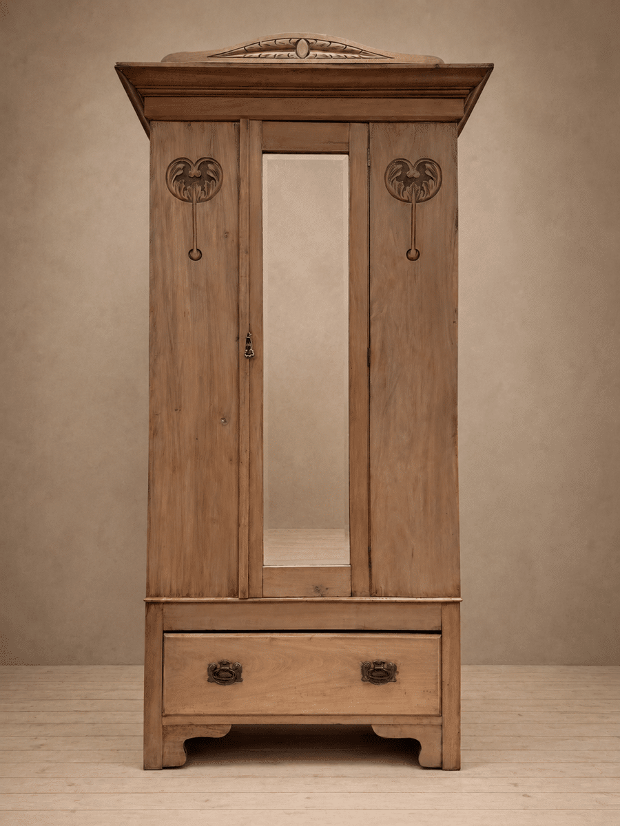 Art Nouveau compact wardrobe