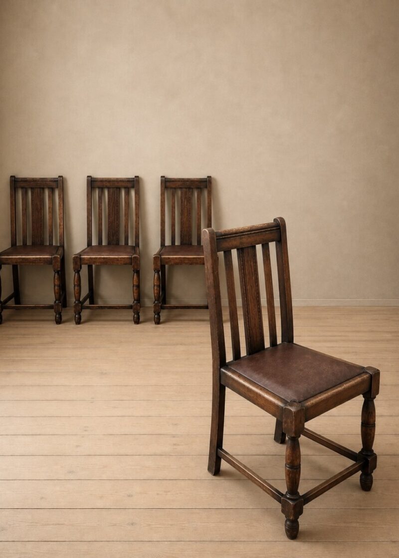 Vintage oak dining chairs
