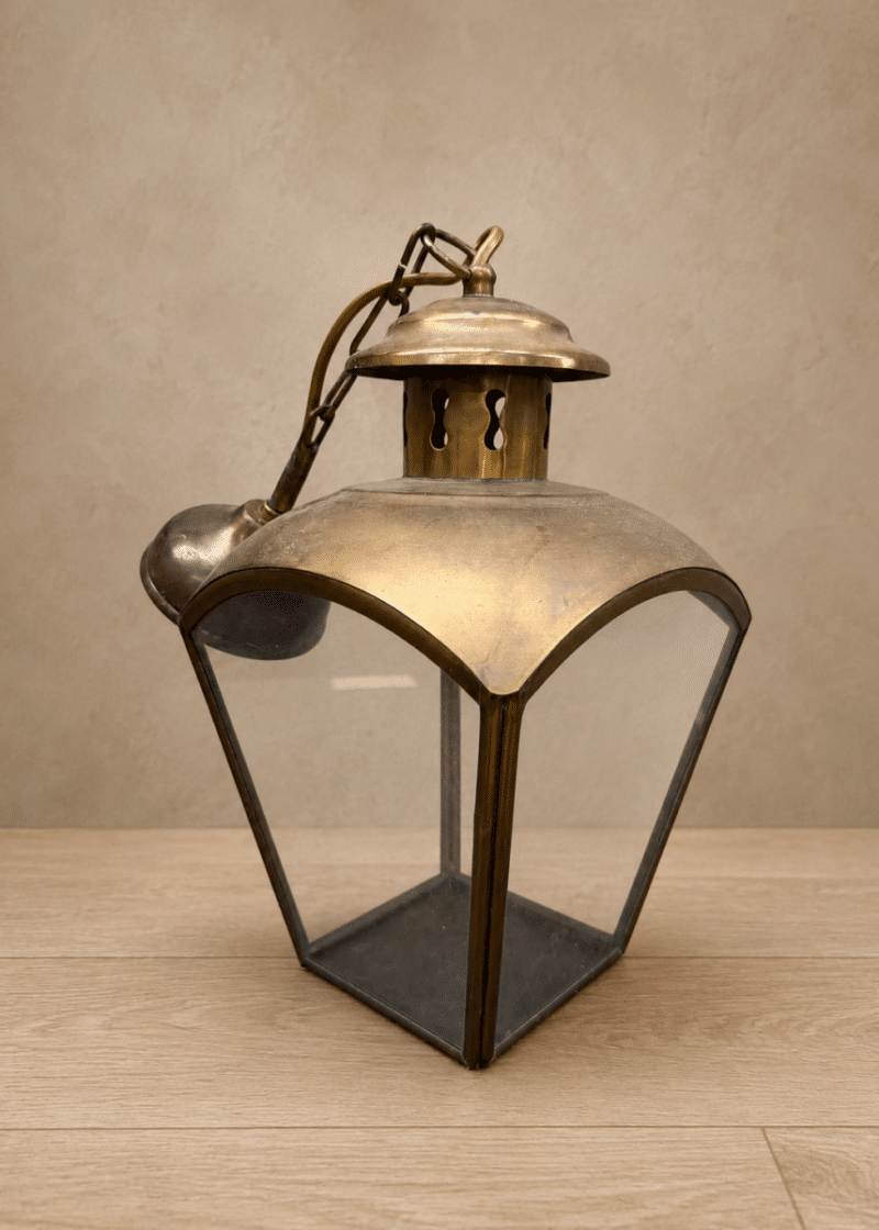 French brass hallway lantern