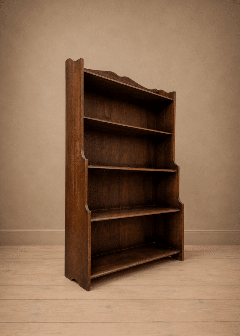 Oak waterfall bookcase