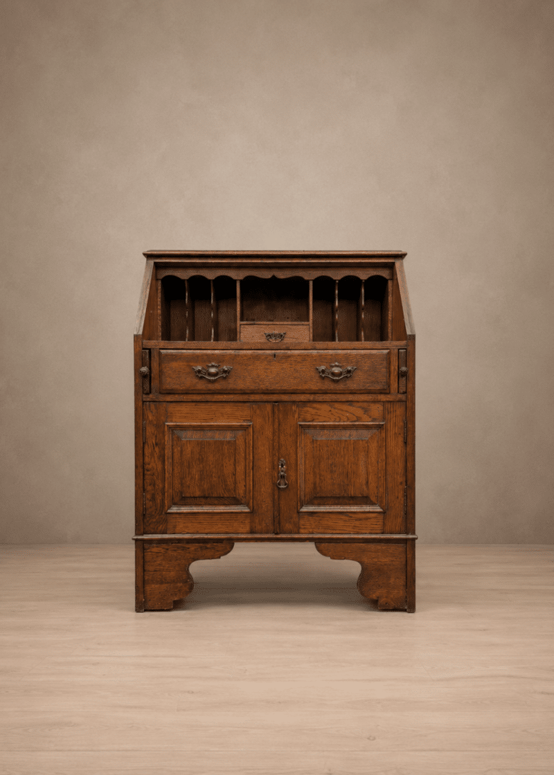 Oak bureau cabinet