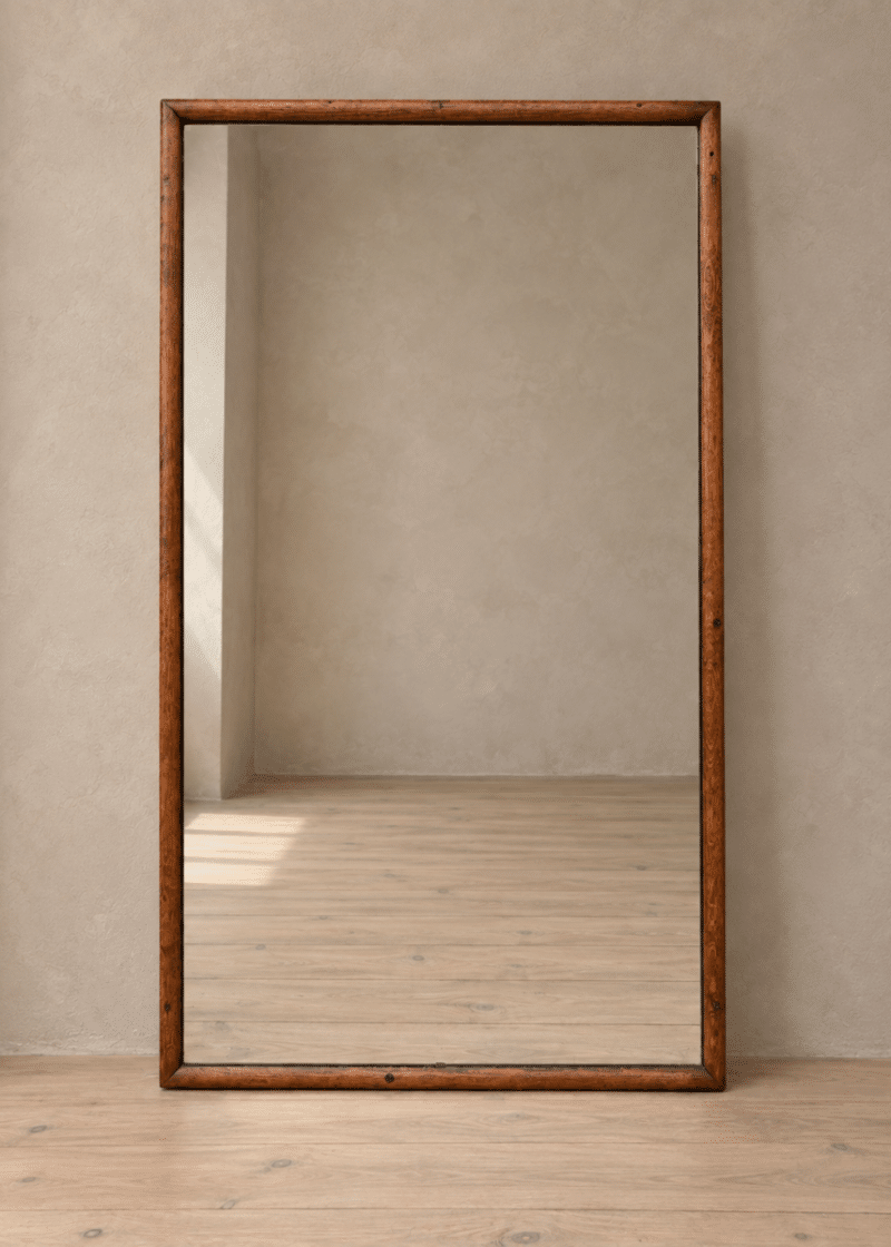 Oak framed mirror