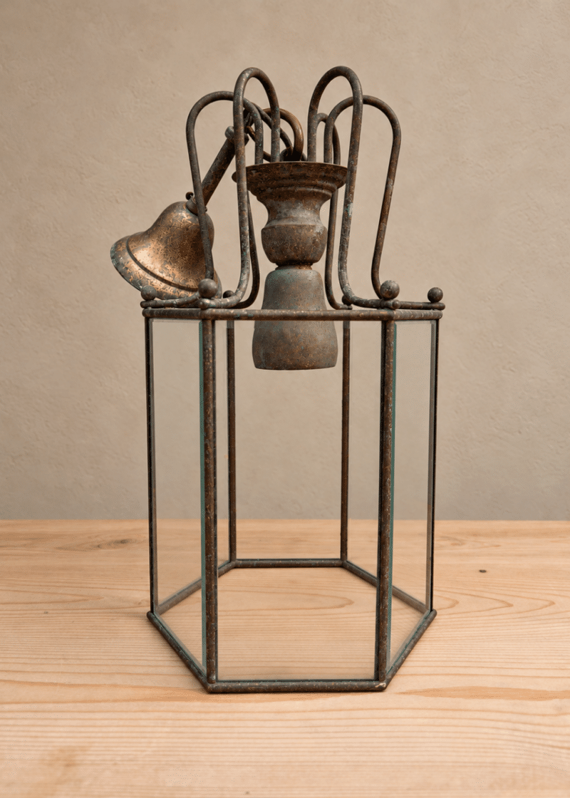 Antique brass lantern