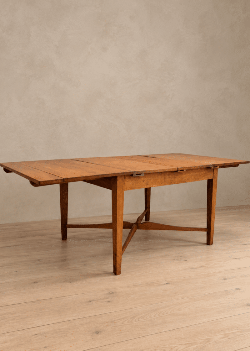 Oak x frame extending dining table