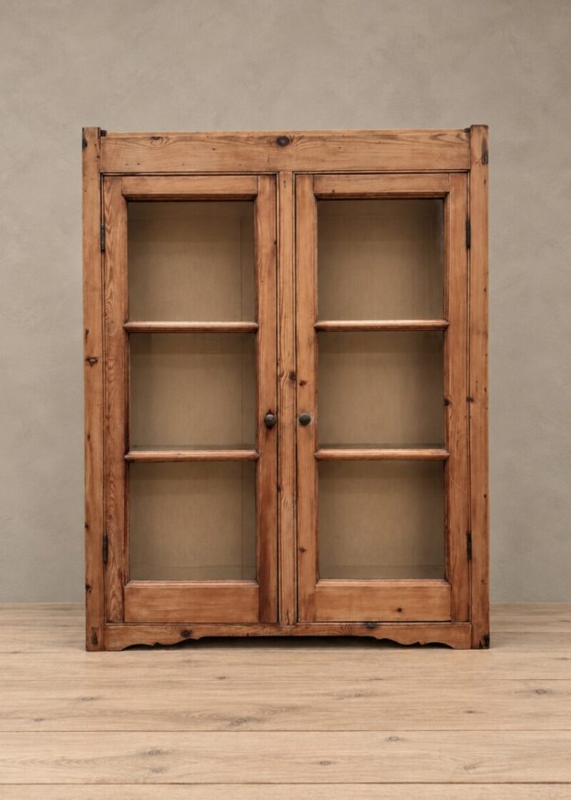 Pine glazed cabinet