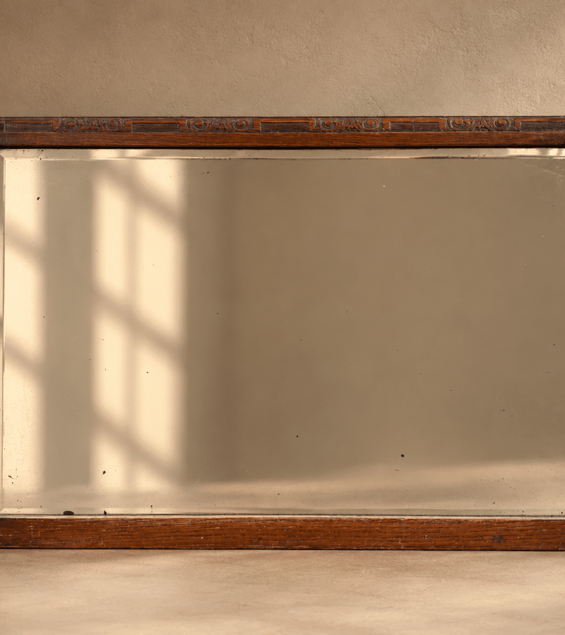 Oak decorative mirror