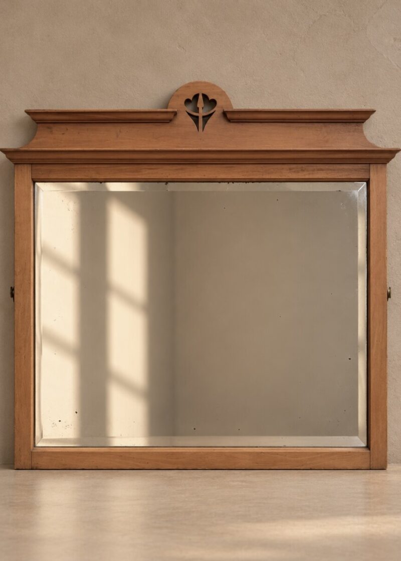 Decorative satinwood wall mirror