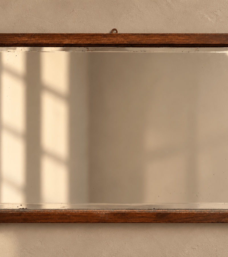 Oak wall mirror