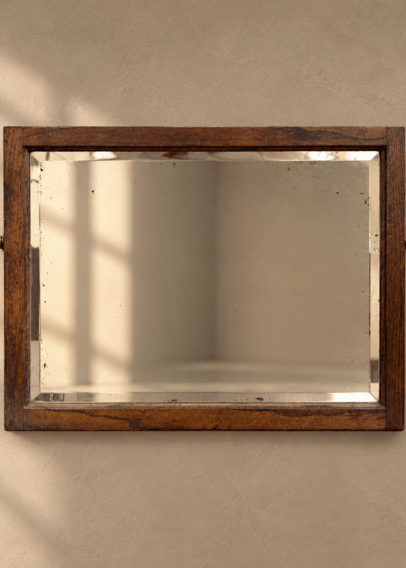 Oak wall mirror